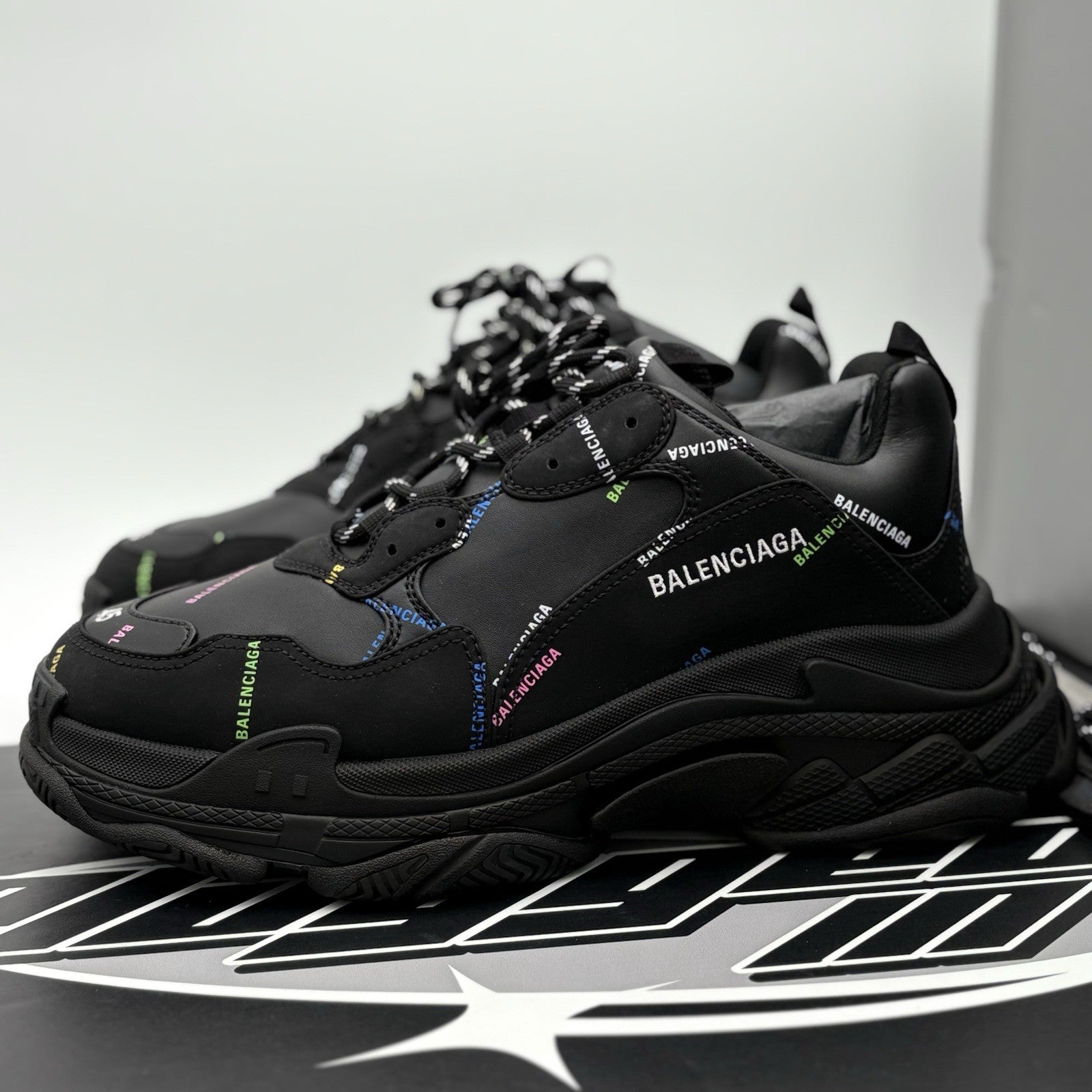 Size 45 (12 US) - Balenciaga Triple S ' All Over Logo ' | BRAND NEW!