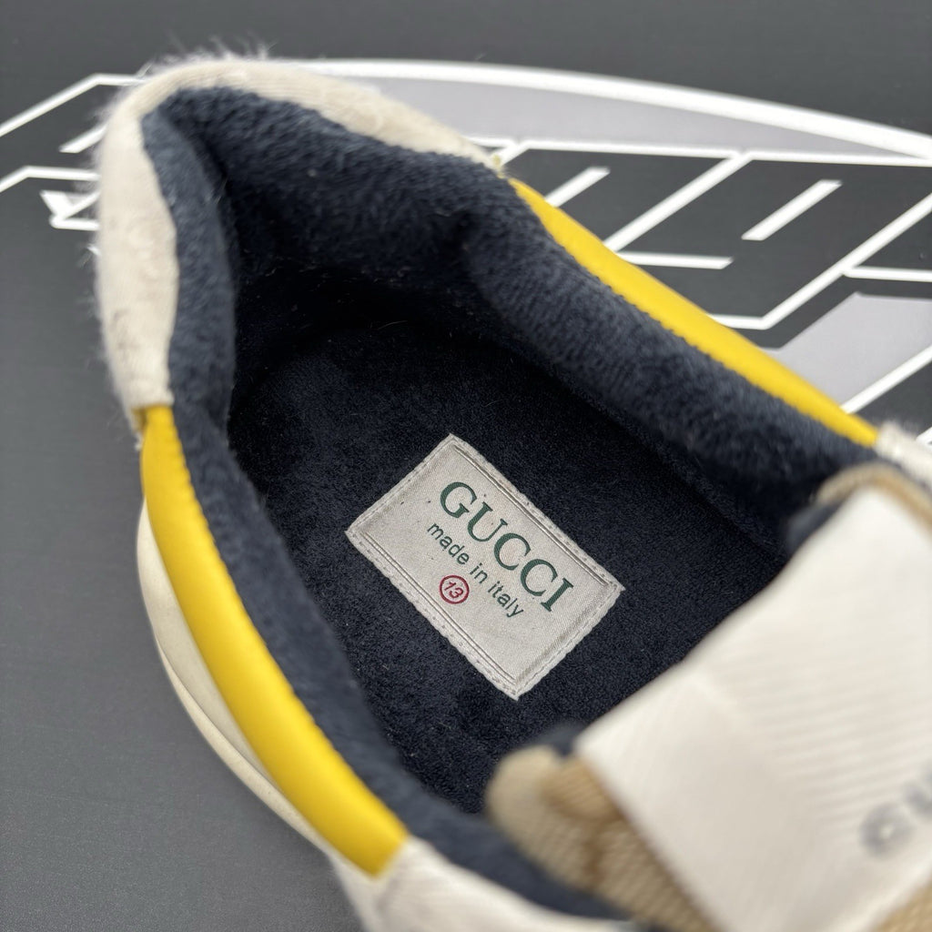 Size 13 G (13.5 US) - Gucci Rhyton  ' Beige, Yellow, Pink Bottom ' | GOOD!