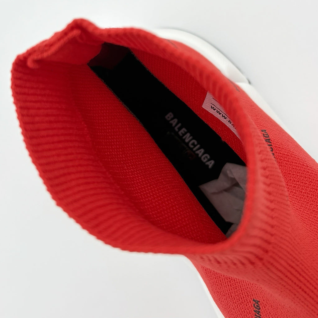 Size 42 (9 US) - Balenciaga Speed 2.0 ' All Over Logo Intense Red ' | BRAND NEW!