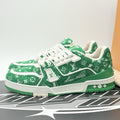 Size 8.5 LV (9.5-10 US) Louis Vuitton Trainer ' Green White Monogram ' | GREAT!