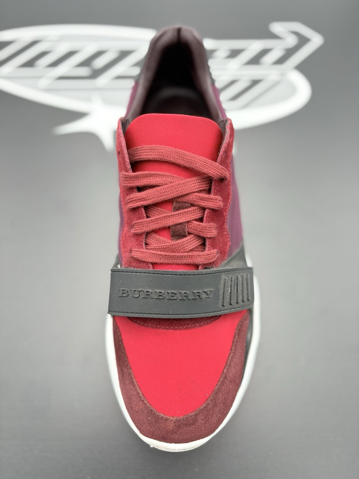 Size 43.5 (10.5 US) - Burberry Regis Sneaker ' Red Black ' | GREAT CONDITION!