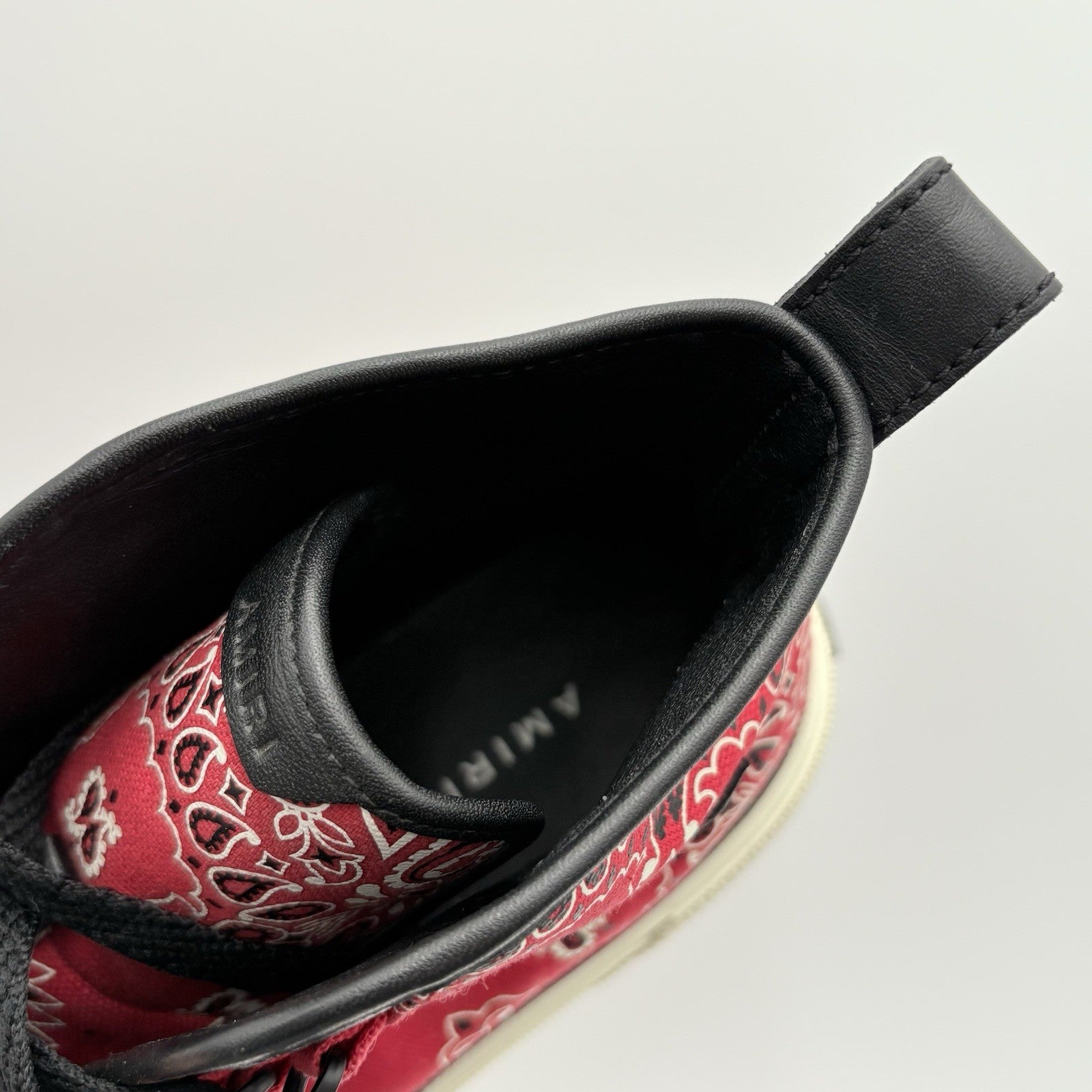 Size 44 (11 US) Amiri Bandana Canvas High-Top Sneaker ' Red ' | GREAT CONDITION!