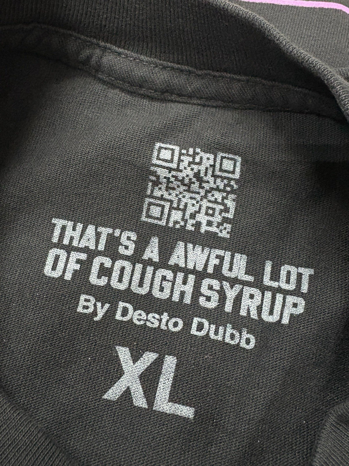Size XL Thats A Awful Lot Of Cough Syrup X Persona T-Shirt ' Black Pink ' | NEW