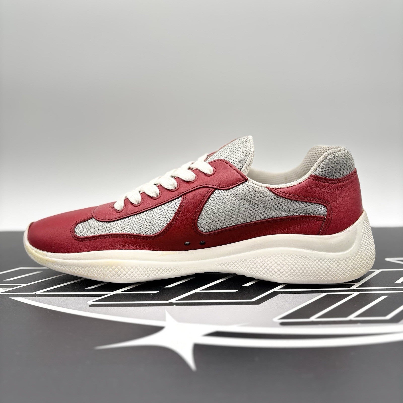 Size 9.5 UK (10.5 US) Prada Americas Cup ' Black White Red ' | GOOD CONDITION!