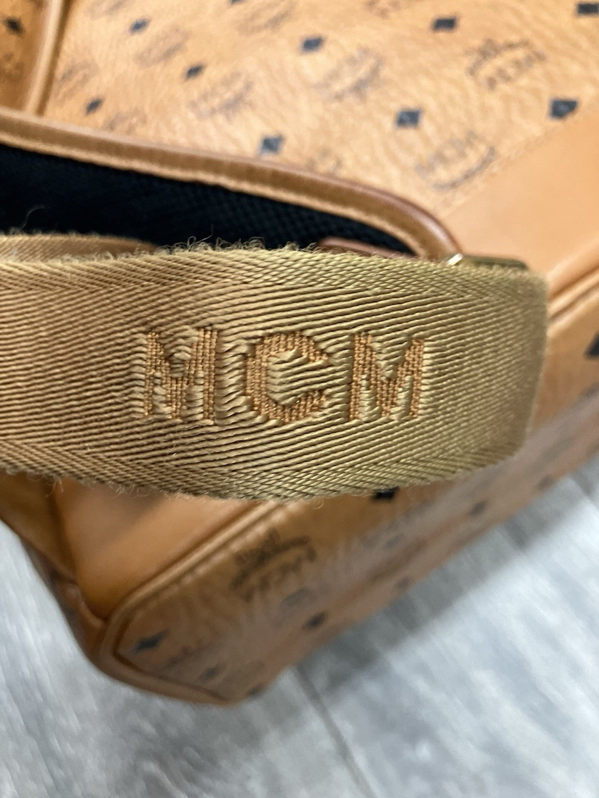 MCM Cognac Stark " M " Studded Backpack | GREAT CONDITION!