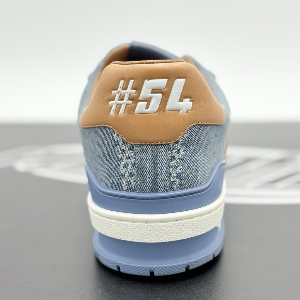 Size 11 LV (12-12.5 US) Louis Vuitton Denim Trainer ' Blue ' | SUPER CLEAN!