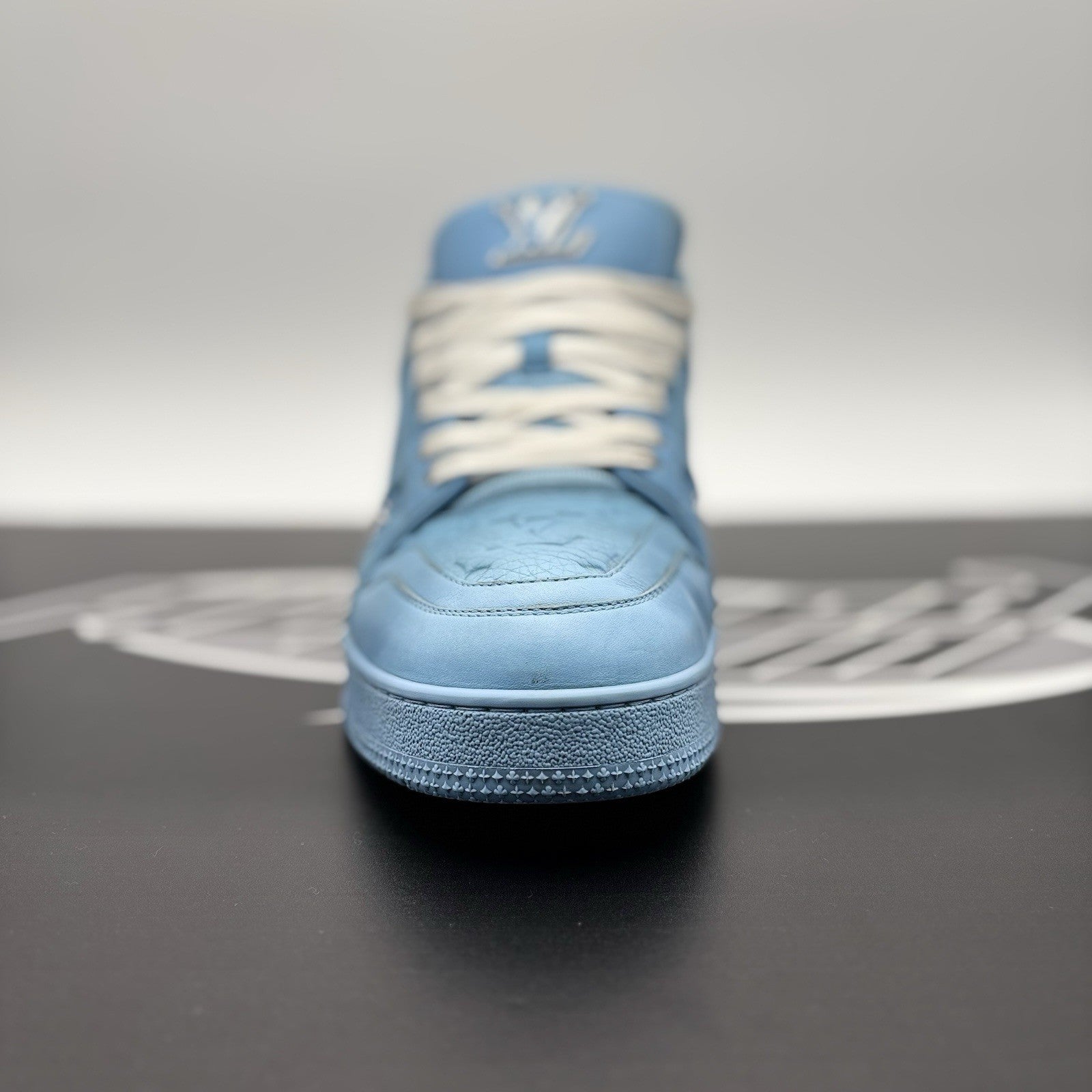 Size 9.5 LV (10.5-11 US) - Louis Vuitton Trainer ' Sky Blue ' | GREAT!