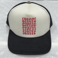 Chrome Hearts Eyechart Trucker Hat ' Black White Red ' | ONLY WORN 1-3x!