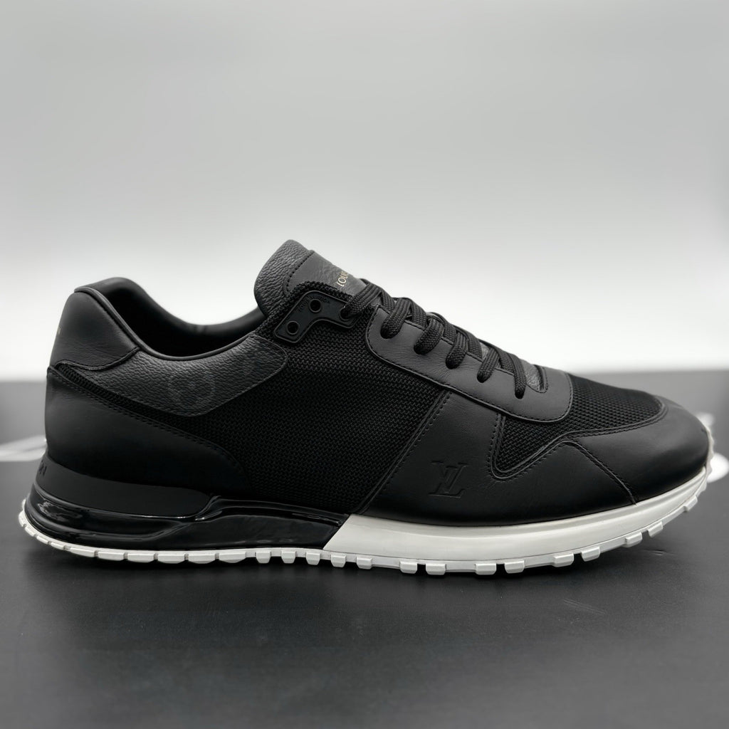 Size 9.5 LV (10.5-11 US) Louis Vuitton Run Away Sneaker ' Black White ' | GOOD!