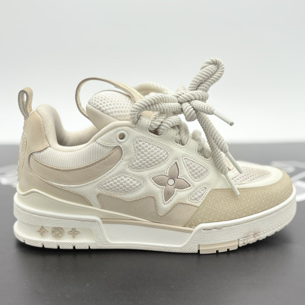 Size 3 LV (4-4.5 US) - Louis Vuitton Skate ' Beige White ' | GREAT COND!