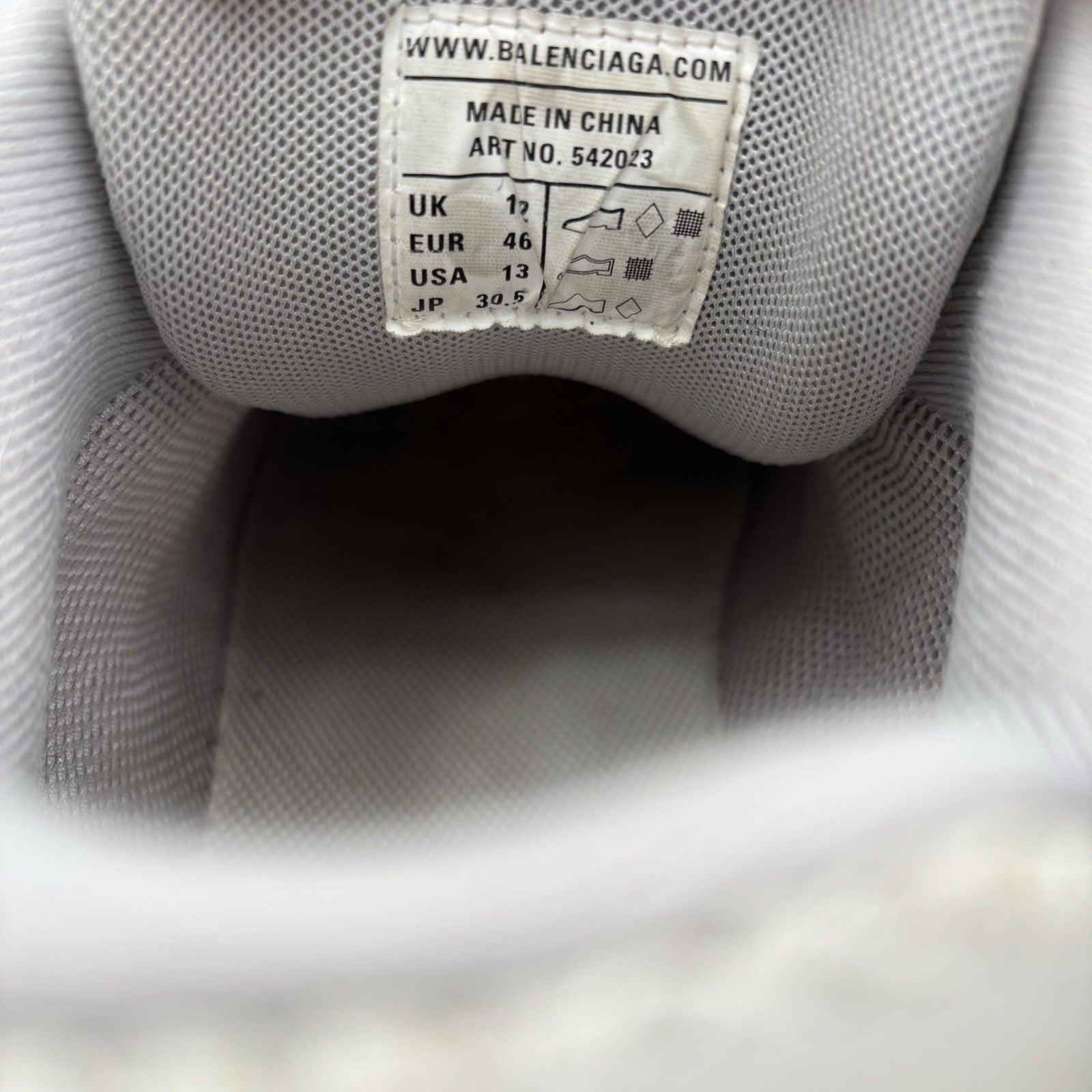 Size 46 (13 US) - Balenciaga Track Sneaker ' White Red ' | GOOD CONDITION!
