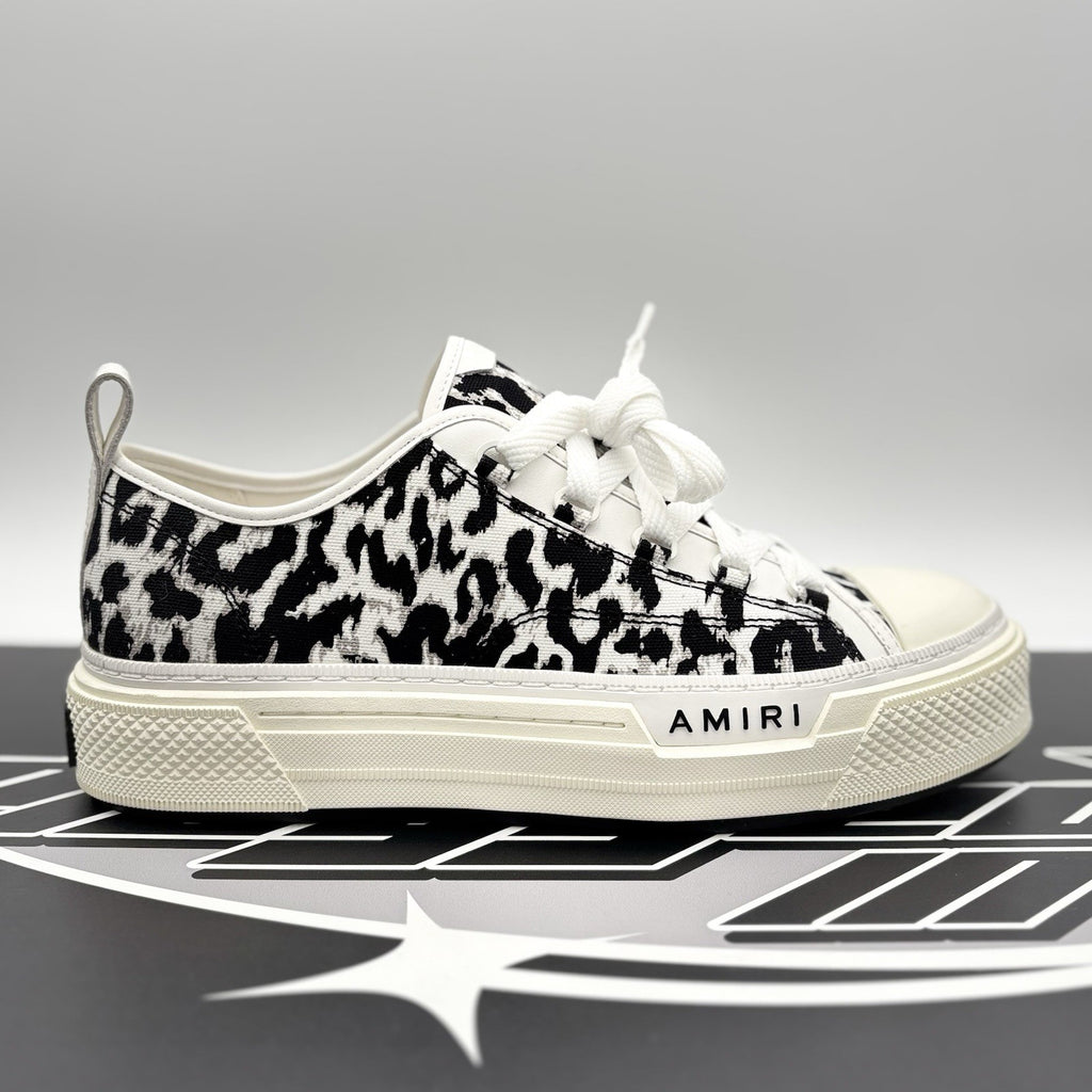 Size 43 (10US) Amiri Court Low ' White Leopard ' | Excellent!
