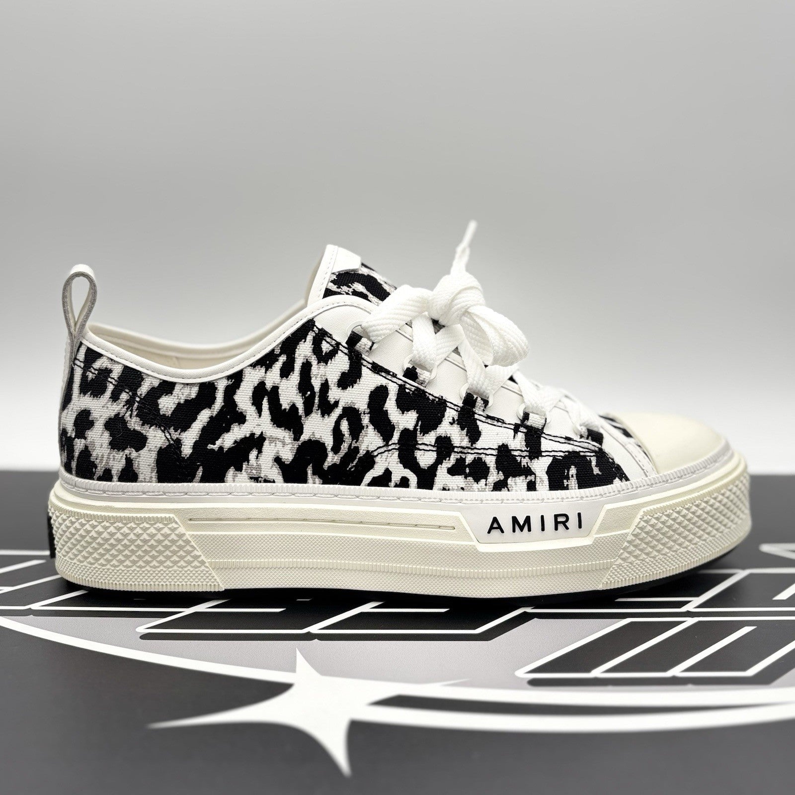 Size 43 (10US) Amiri Court Low ' White Leopard ' | Excellent!