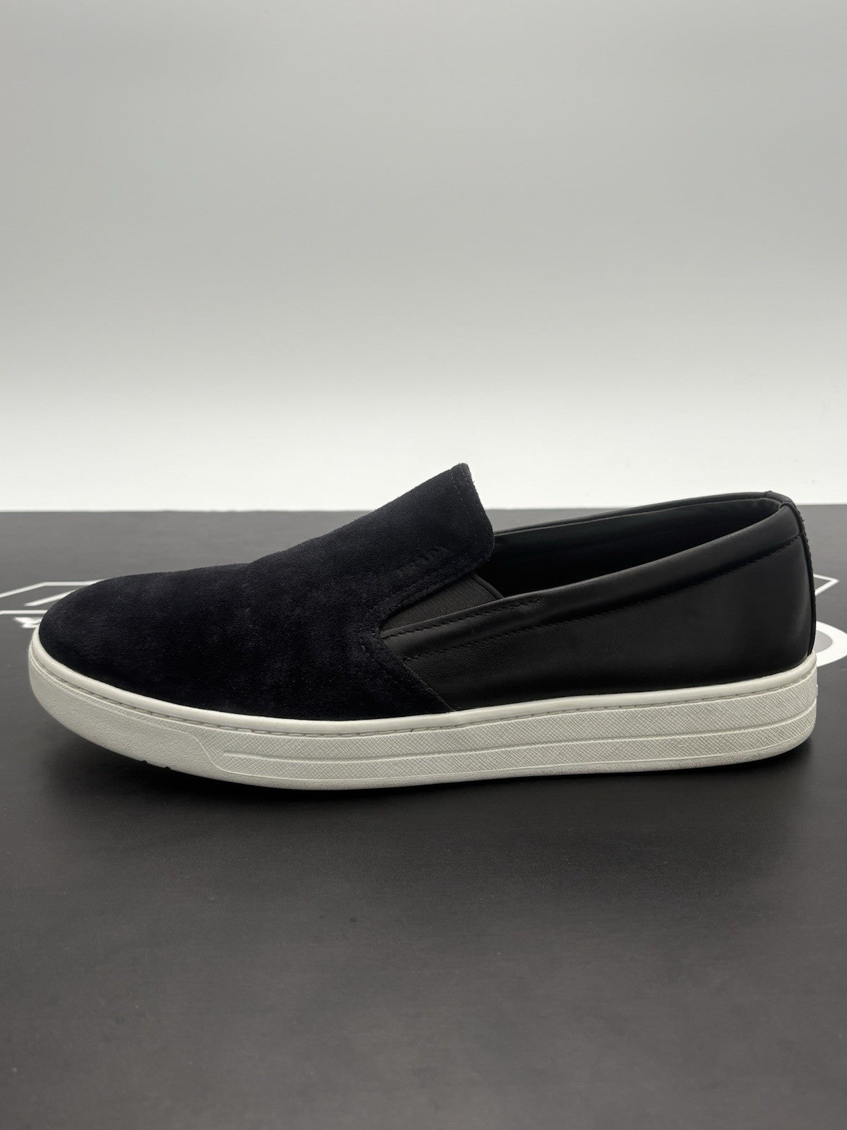 Size 6.5 UK (7.5 US) - Prada Suede Loafer ' Navy ' | GOOD CONDITION!