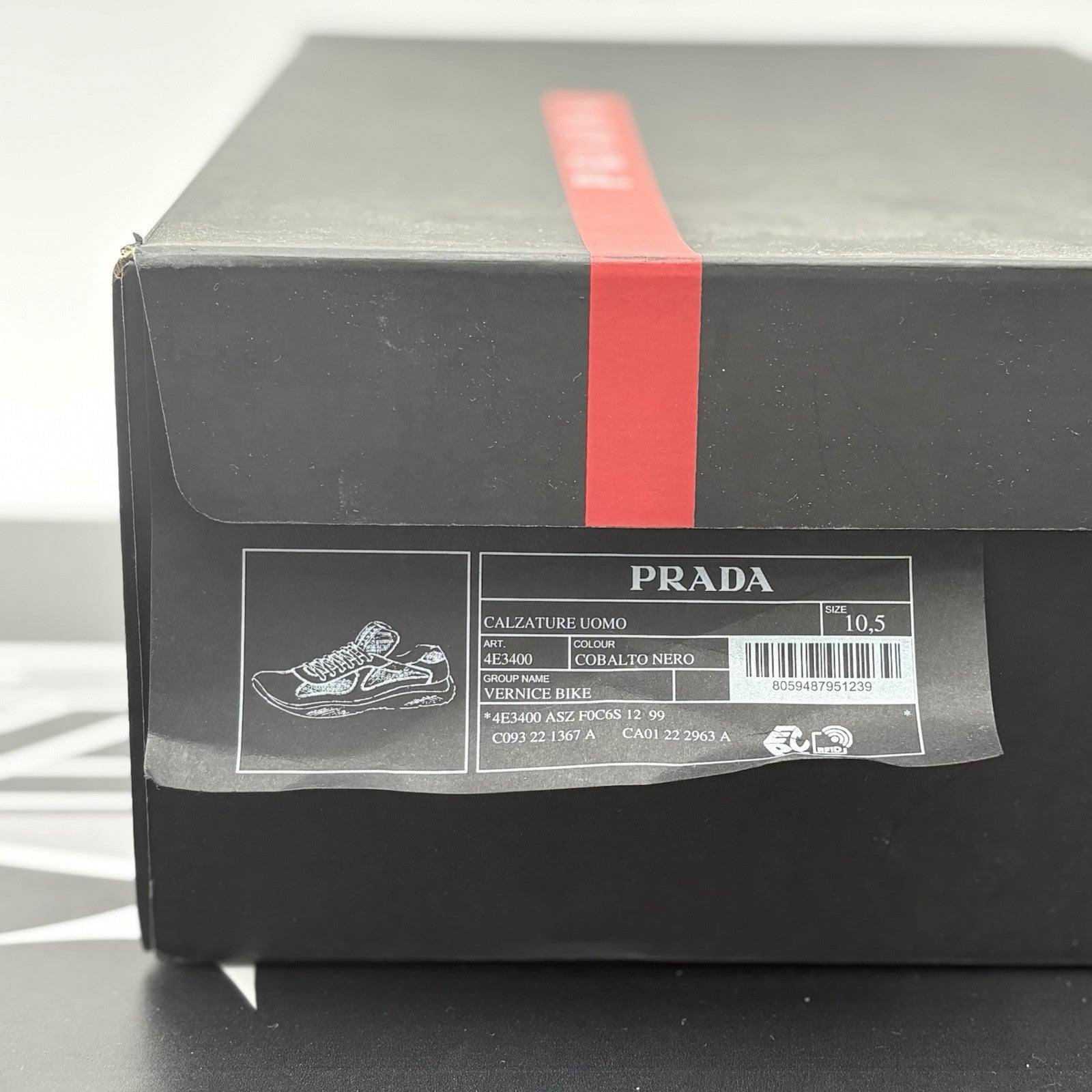 Size 10.5 UK (11.5 US) Prada Americas Cup ' Blue Black ' | ONLY WORN 1-3x