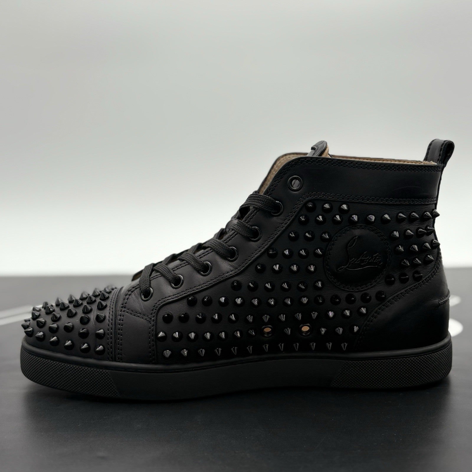 Size 43 (10 US) Christian Louboutin High Spikes ' Black ' | GREAT CONDITION!