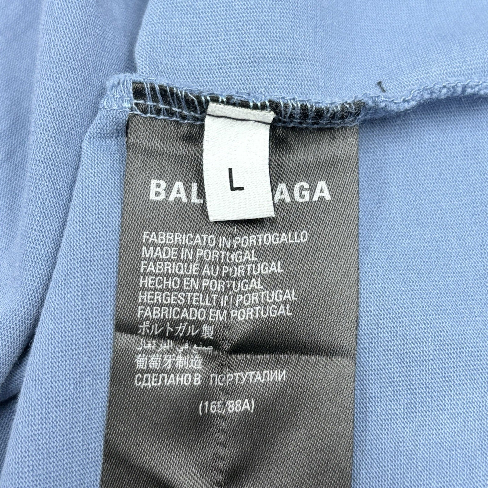 Size L - Balenciaga Burning Unity Oversized T-Shirt ' Blue ' | SUPER CLEAN!