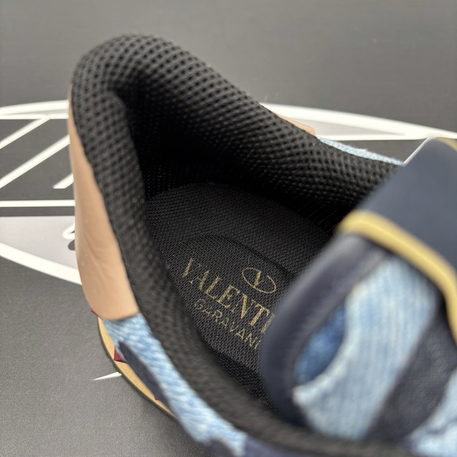 Size 41 EU (8 US) - Valentino Denim RockRunner Camo ‘ Blue, Red ‘ | GREAT COND!