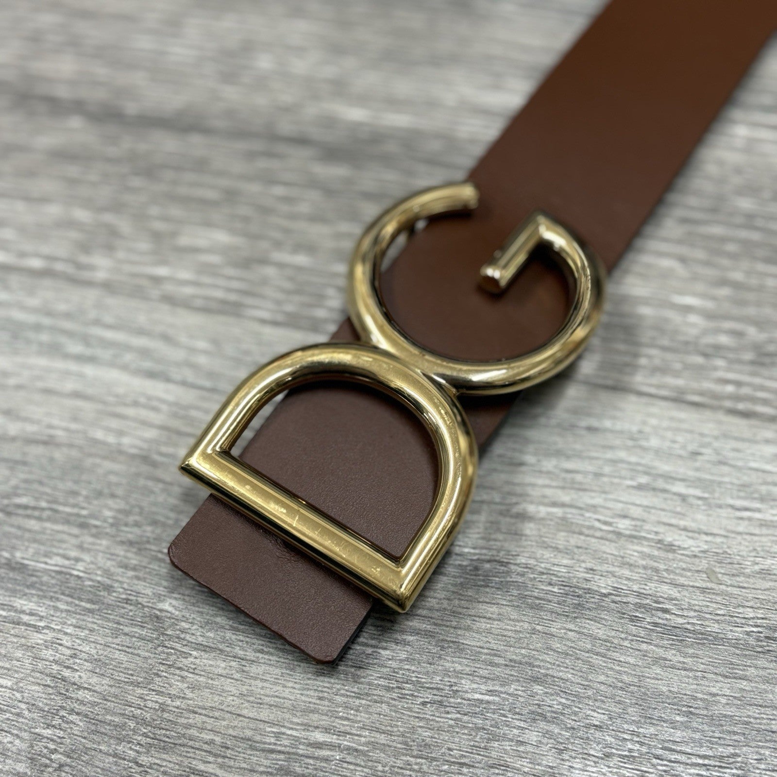 Dolce & Gabbana DG Logo Belt ' Brown ' | GOOD CONDITION!