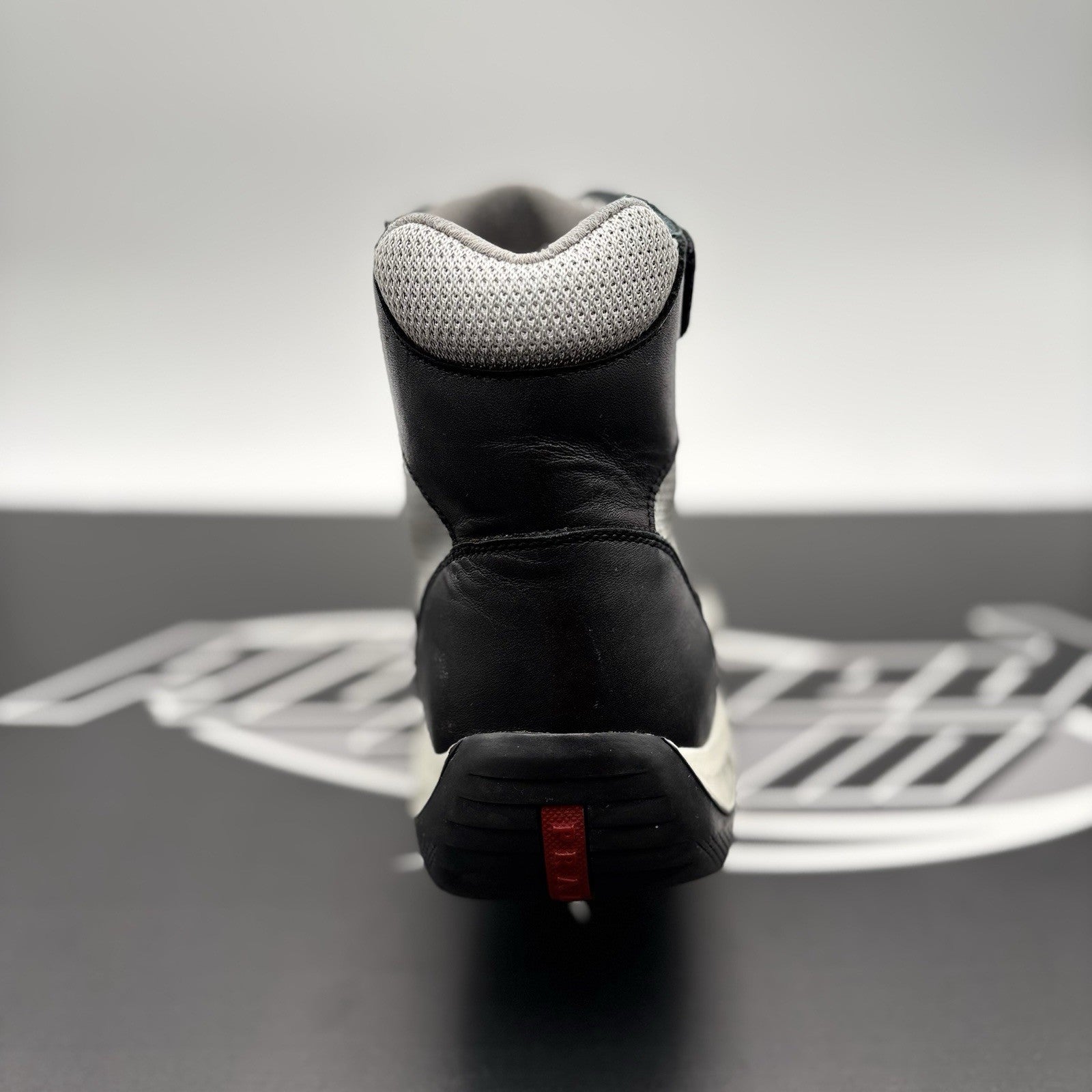 Size 8 UK (9 US) - Prada Cup High Top ‘ Black, Grey ‘