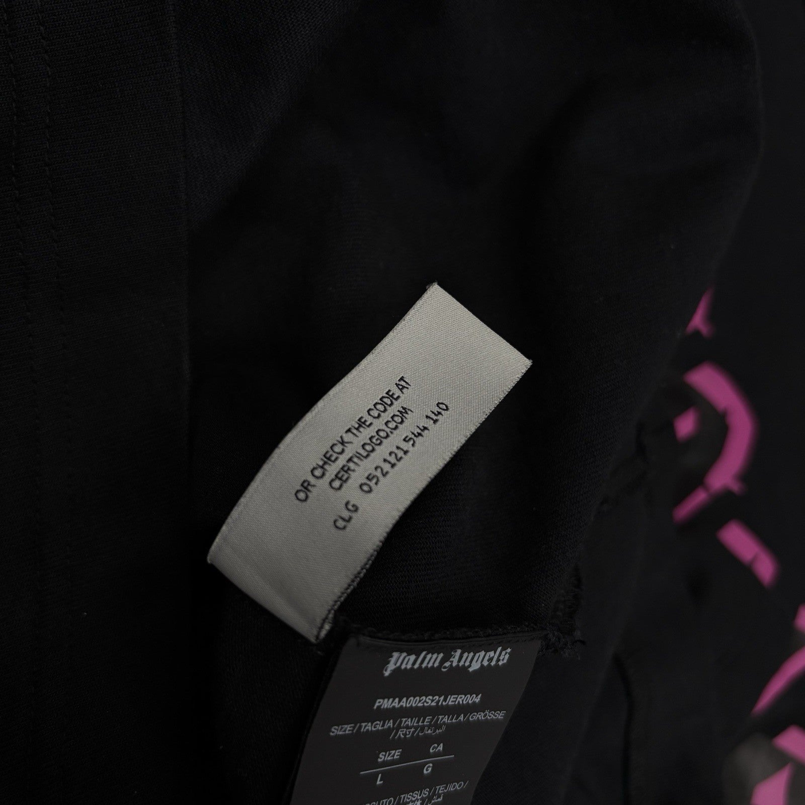 Size Large - Palm Angels Logo Tee ' Pink Fuchsia ' | GOOD CONDITION!
