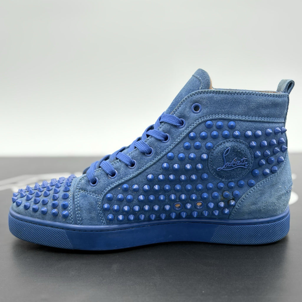 Size 41 (8 US) - Christian Louboutin High Spikes  ' Blue ' | SUPER CLEAN!