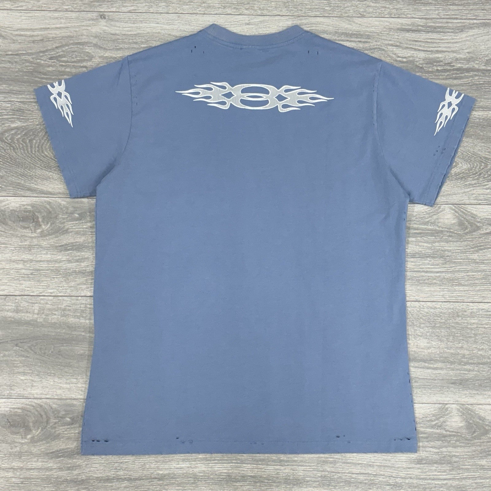 Size L - Balenciaga Burning Unity Oversized T-Shirt ' Blue ' | SUPER CLEAN!