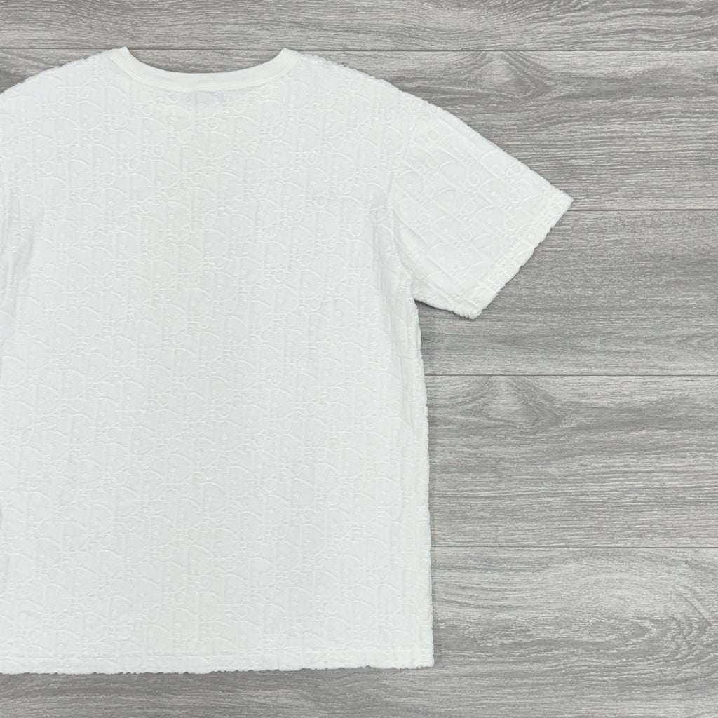 Size XS - Dior Oblique Relaxed Fit Terry Cotton Jacquard T-Shirt ' Off White '