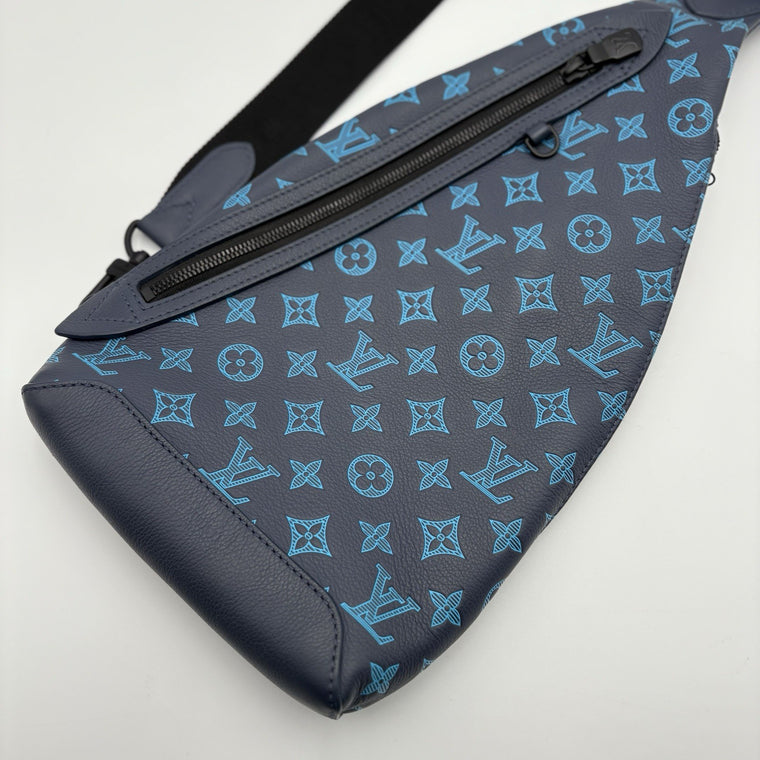 Monogram Shadow Sling Bag Navy River Blue — photo 3