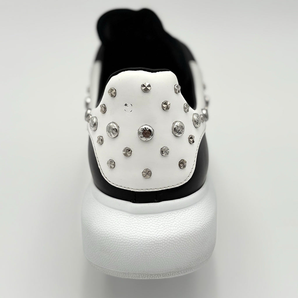 Size 43 (10 US) - Alexander McQueen Studded Oversized ' Black White ' | CLEAN!