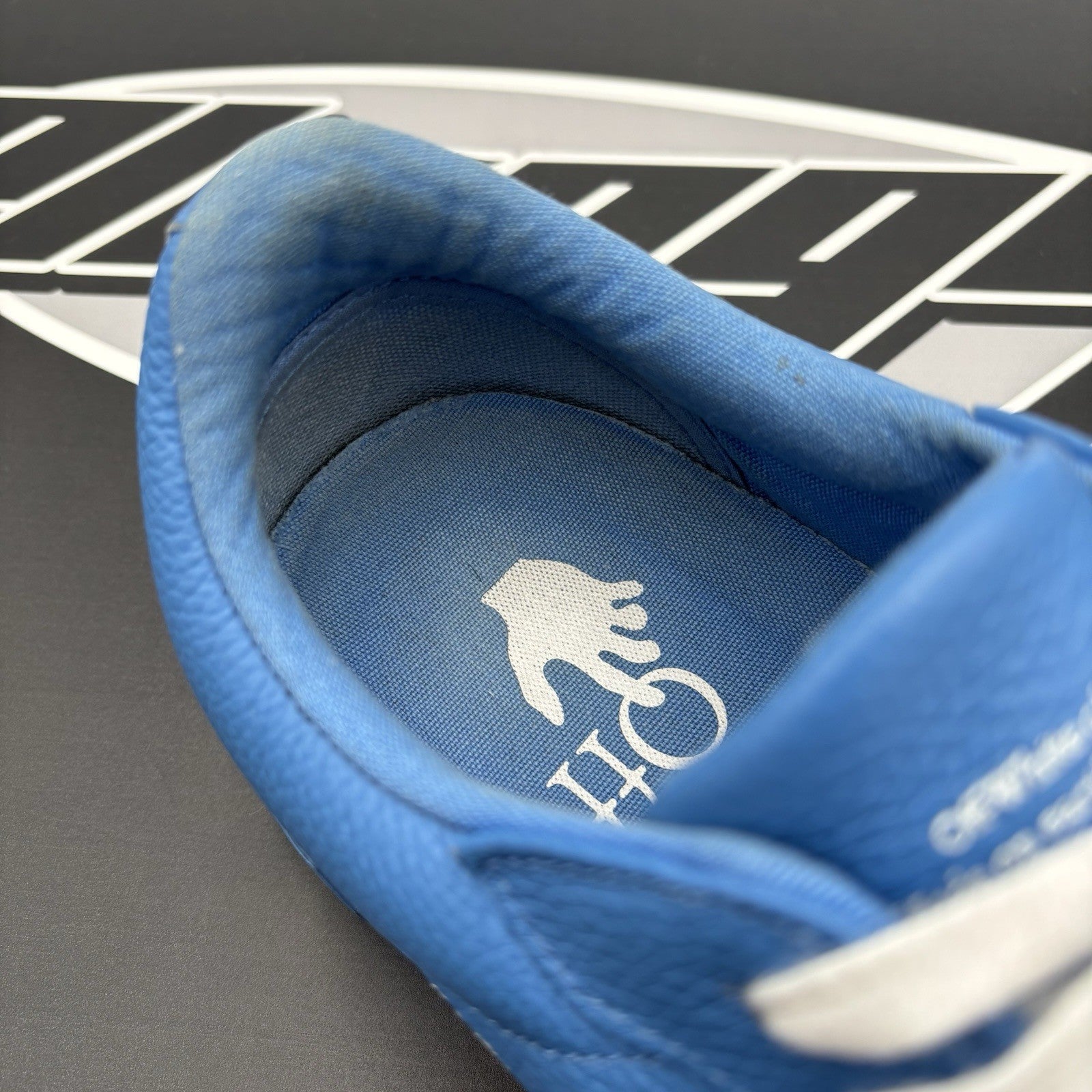 Size 43 (10 US) - Off-White Vulc Leather ' Blue, White ' | GREAT CONDITION!