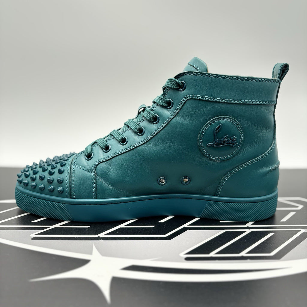 Size 42 (9 US) - Christian Louboutin Flat Spikes ' Green ' | GREAT CONDITION!