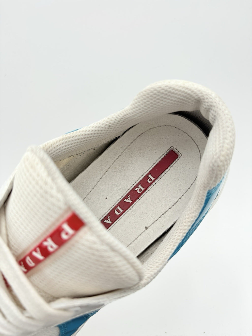 Size 8.5 UK (9.5 US) - Prada Americas Cup ' Light Blue White ' | GOOD COND!
