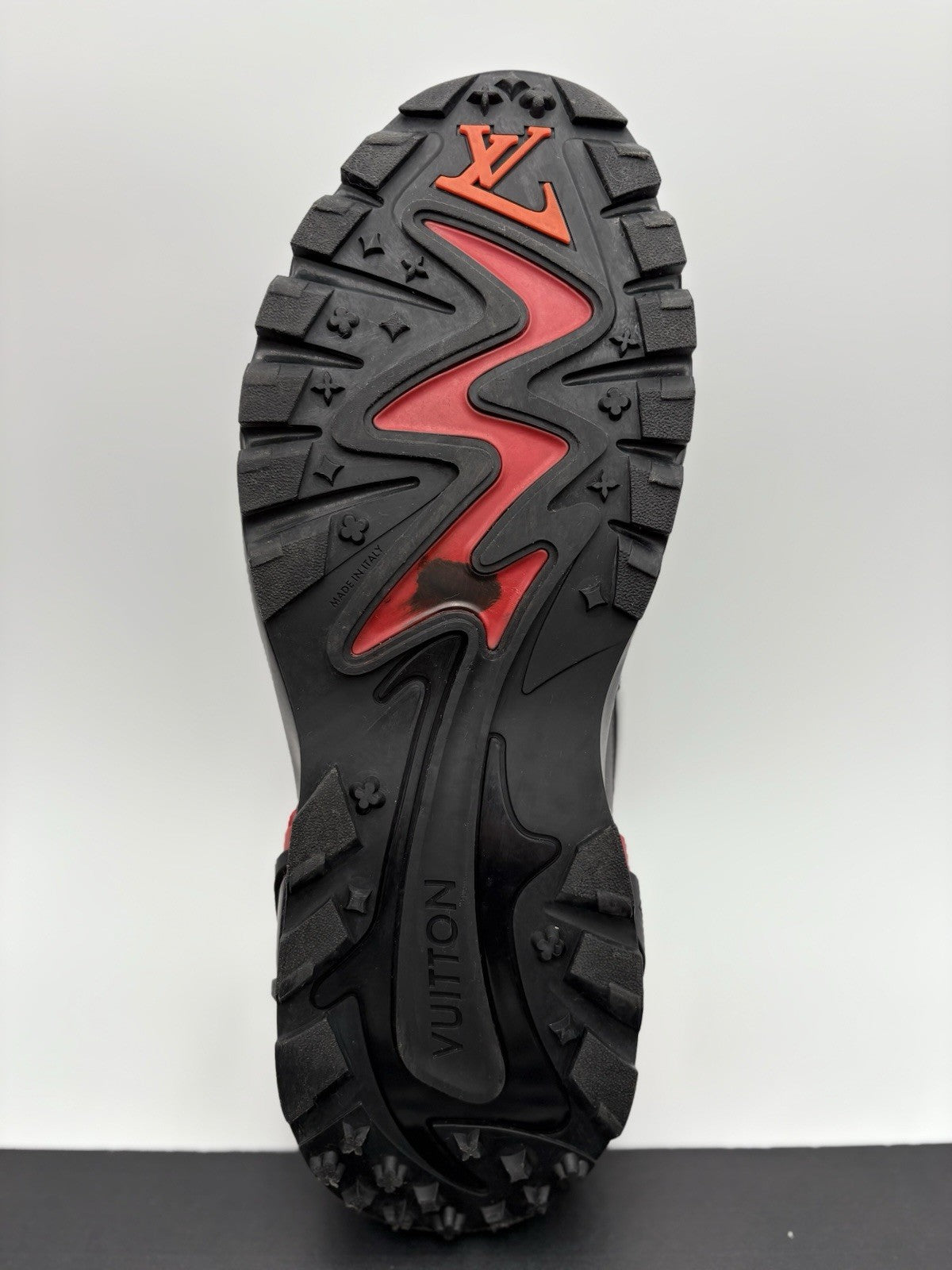 Size 12 LV (13-13:5 US) Louis Vuitton Tactic Runner ' Black Orange Red ' | CLEAN