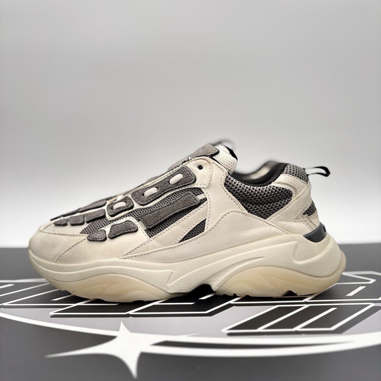 Size 42 (9 US) Amiri Bone Runner ' White, Beige, Grey ' | GOOD CONDITION!