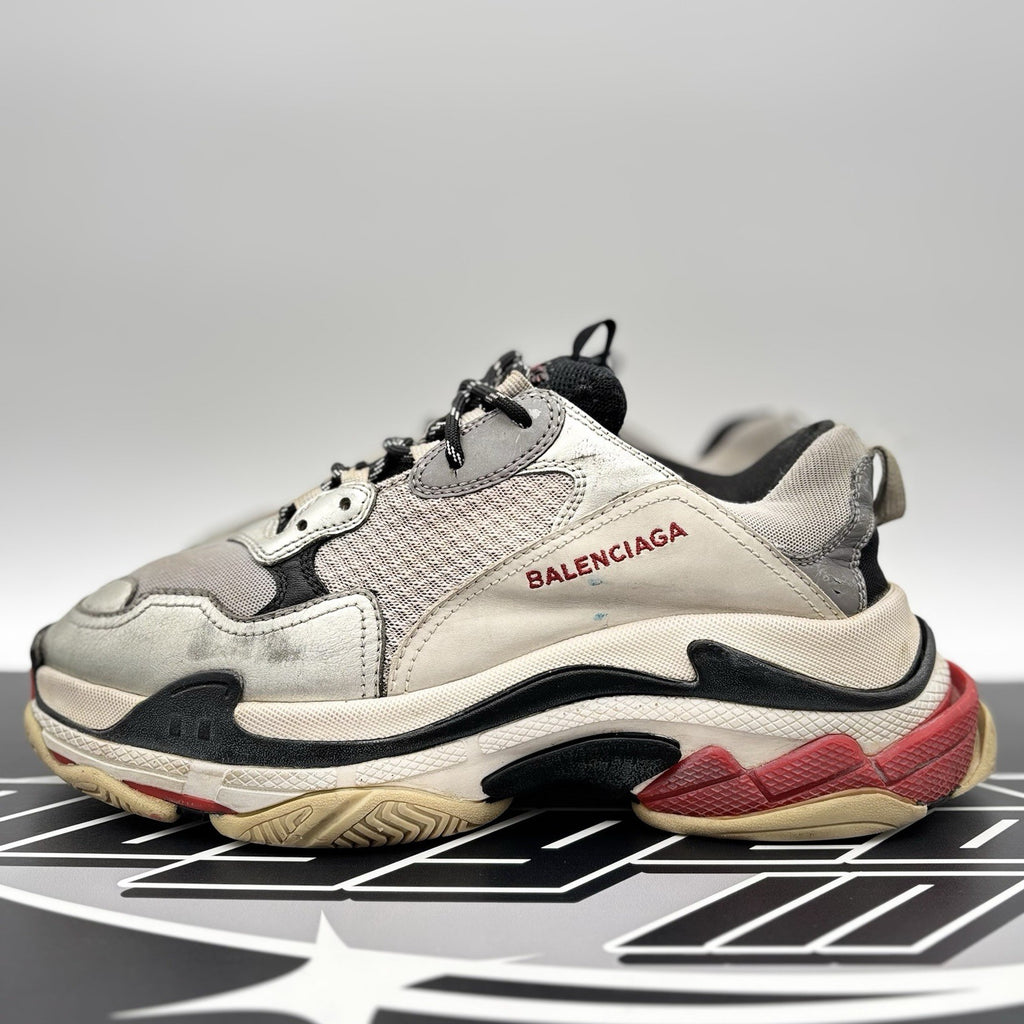 Size 43 (10 US) - Balenciaga Triple S ' Silver, Red, Black '