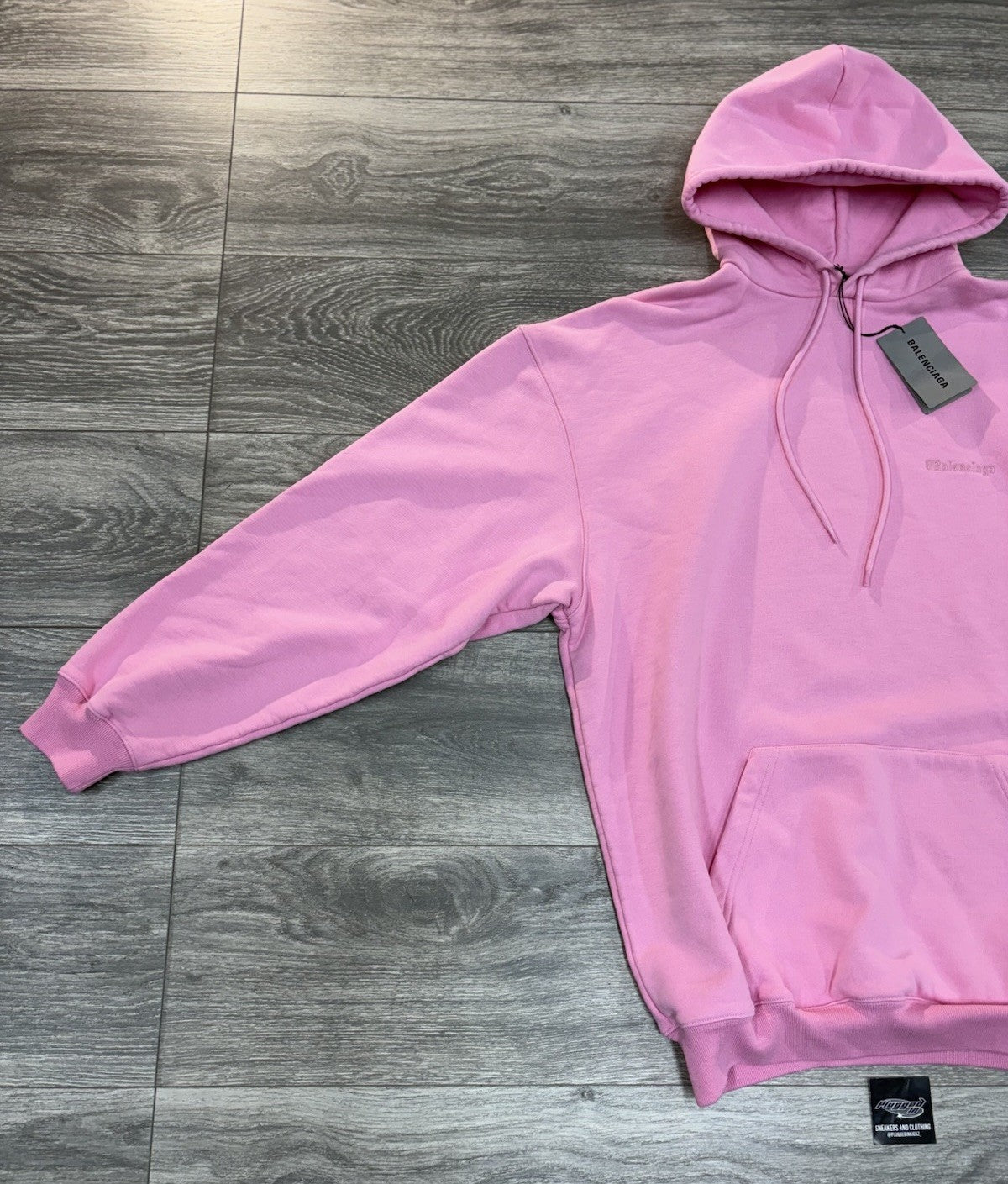 Size Small - Balenciaga Embroidered Logo Hoodie ' Pink '