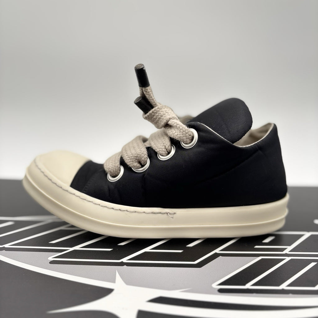 Size 42 (9 US) Rick Owens DRKSHDW Hollywood Jumbo Lace Puffer Low ' Black Milk '