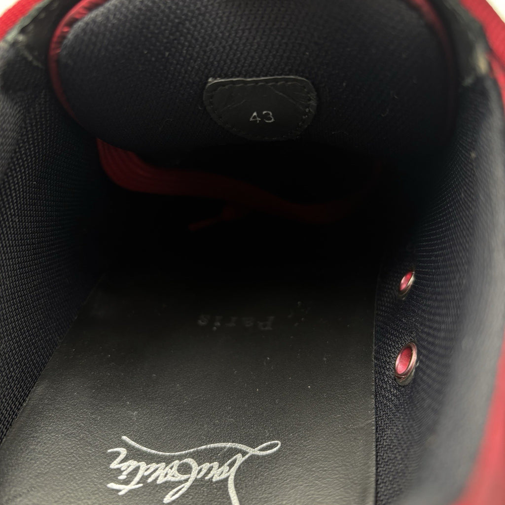 Size 43 (10 US) Christian Louboutin Low Spiked  ' Black Red ' | EXCELLENT!