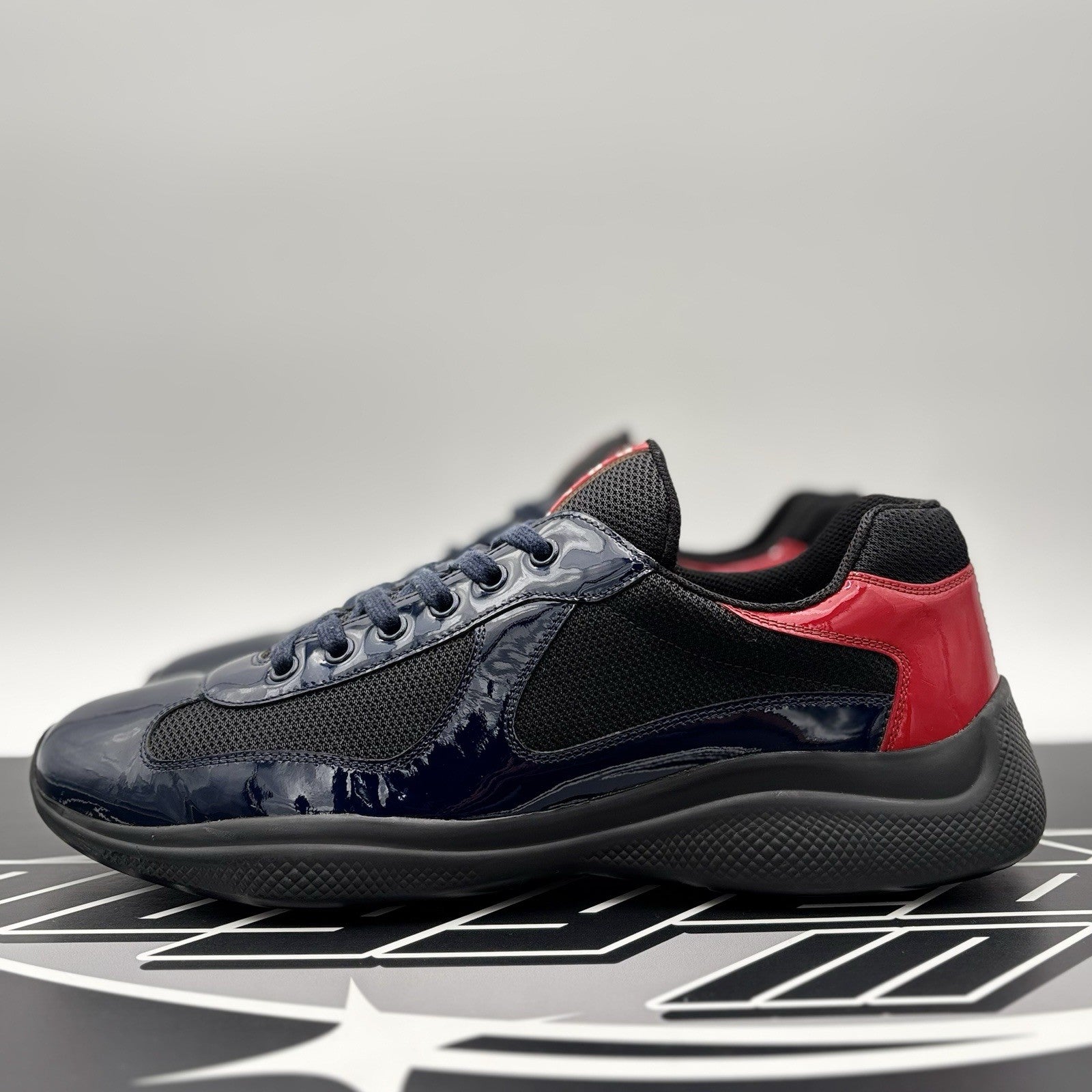 Size 11 UK (12 US) Prada Americas Cup ' Navy Red ' | GREAT CONDITION!