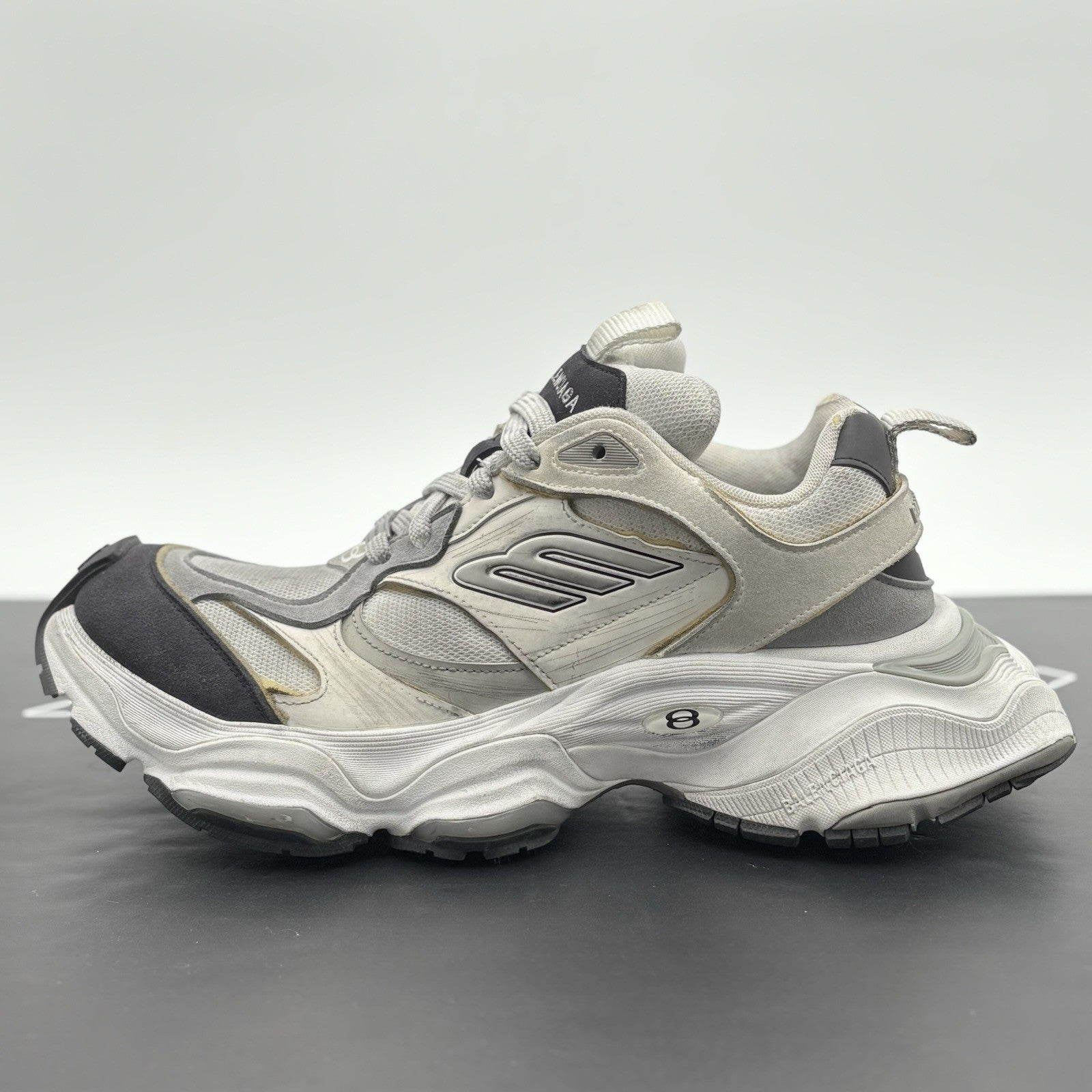 Size 44 (11 US) - Balenciaga Cargo Sneakers ' White Grey Black ' | GREAT COND!