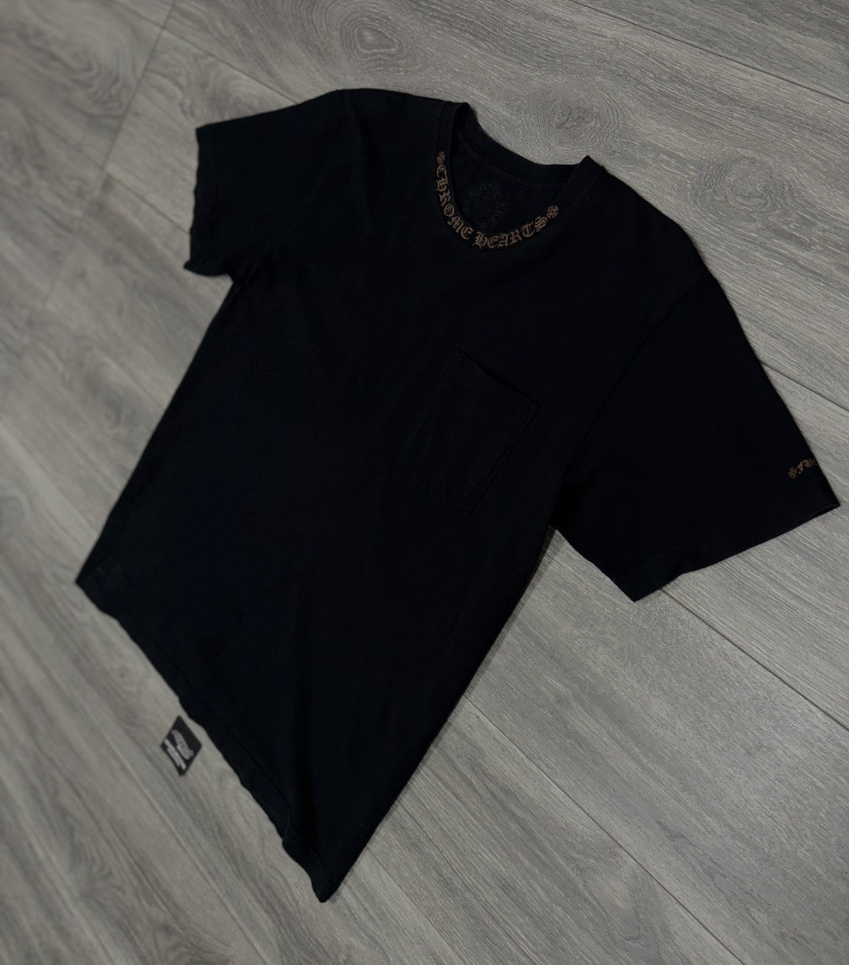 Size Large - Chrome Hearts Collar Print T-Shirt ' Black Brown ' | SUPER CLEAN!