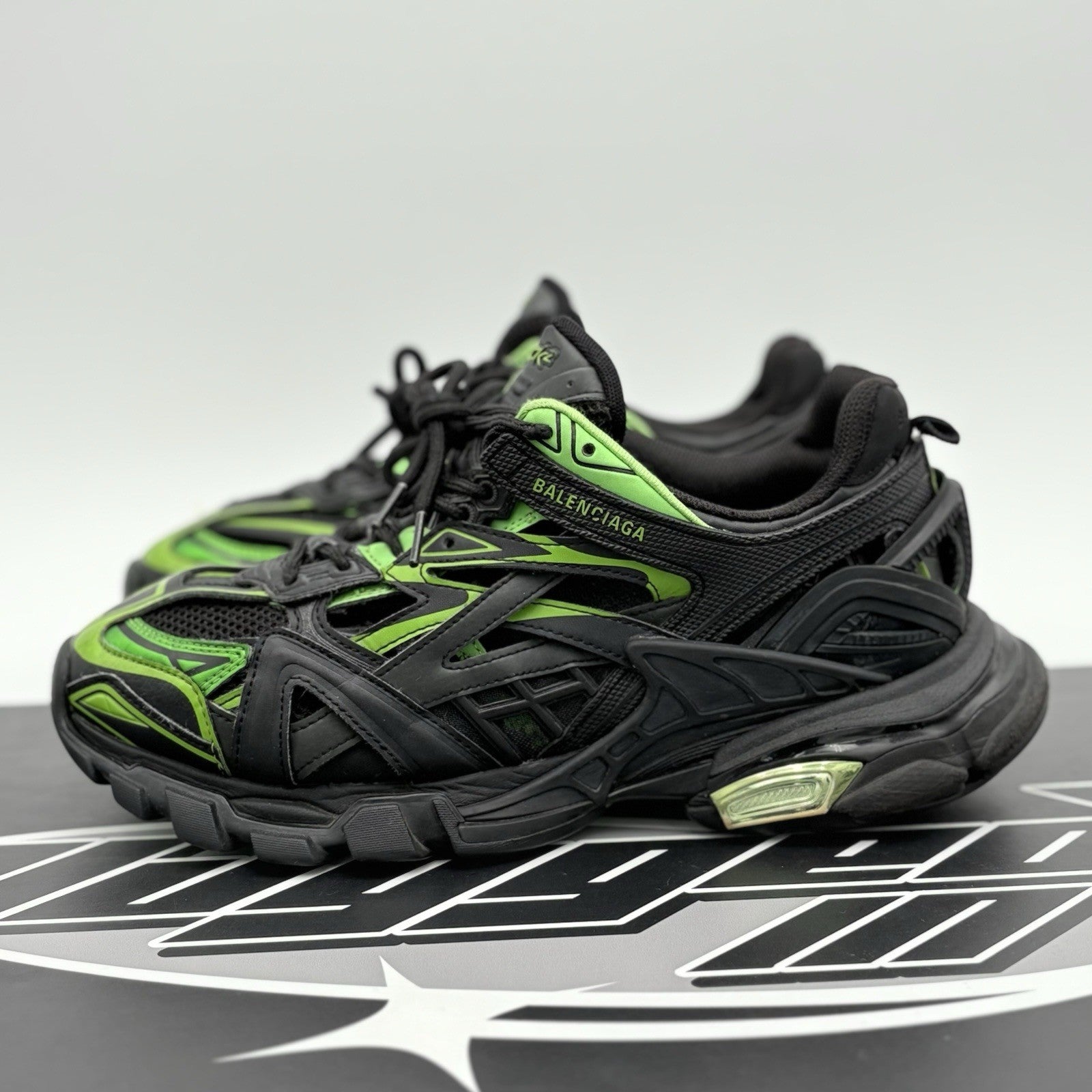 Size 41 (8 US) - Balenciaga Track 2 Trainer ' Black Green ' | GOOD CONDITION!