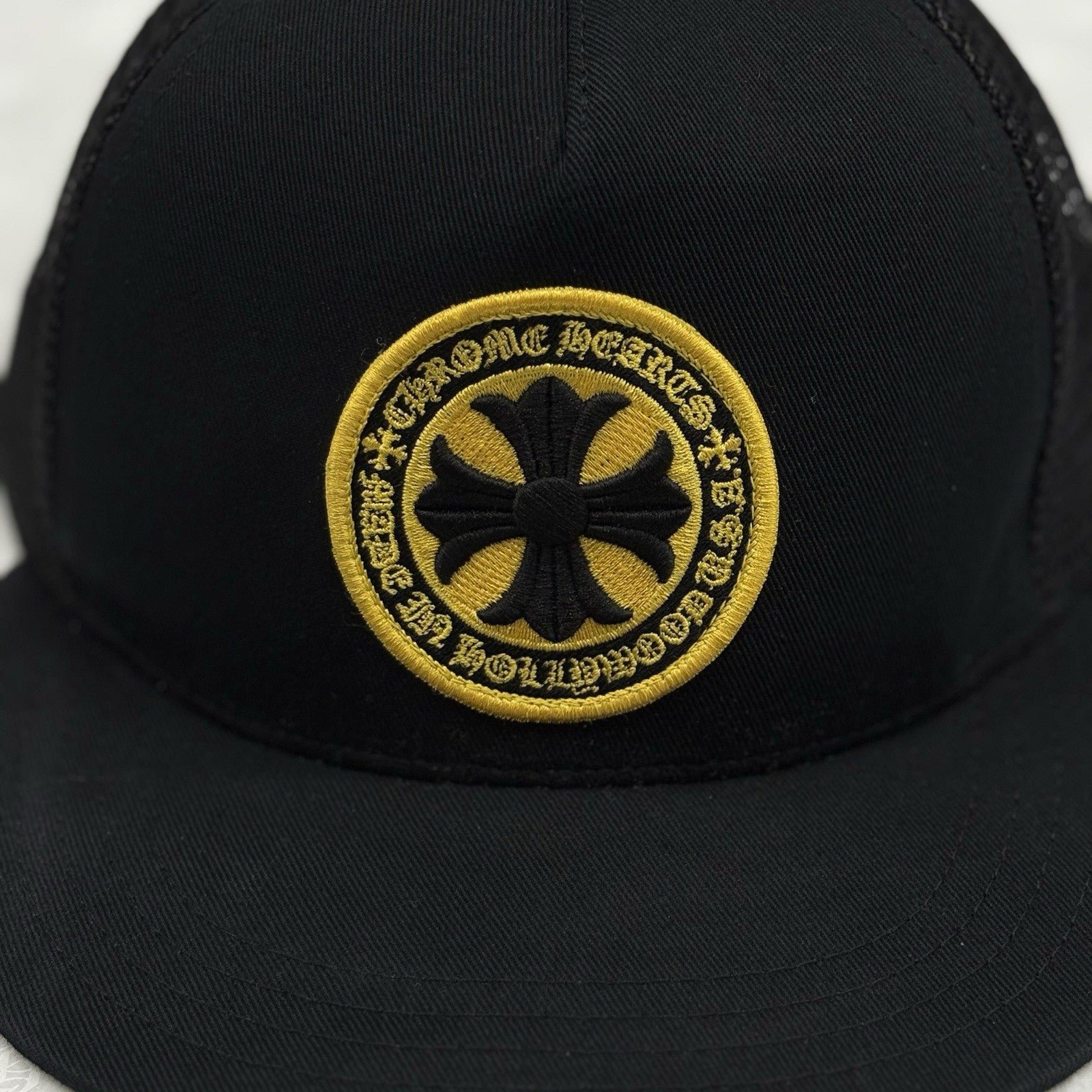 Chrome Hearts Plus Cross Seal Stamp Trucker Hat ' Black ' | GOOD CONDITION!