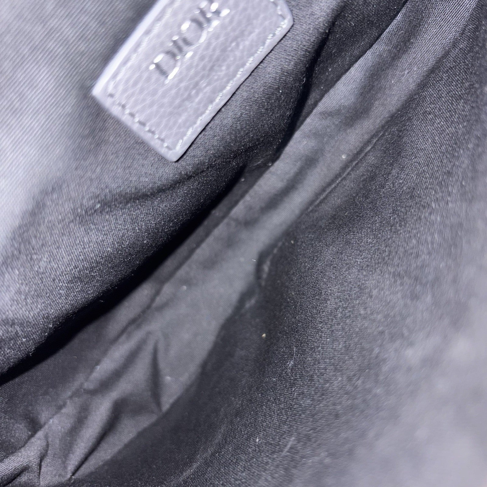 Christian Dior Ruthenium Oblique Saddle Bag ' Grey ' | SUPER CLEAN!