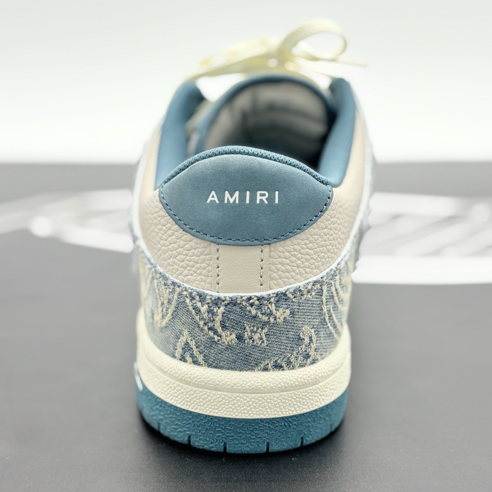 Size 42 (9 US) Amiri Skel Low Top ' Bandana Jacquard - Denim ' ONLY WORN ONCE!