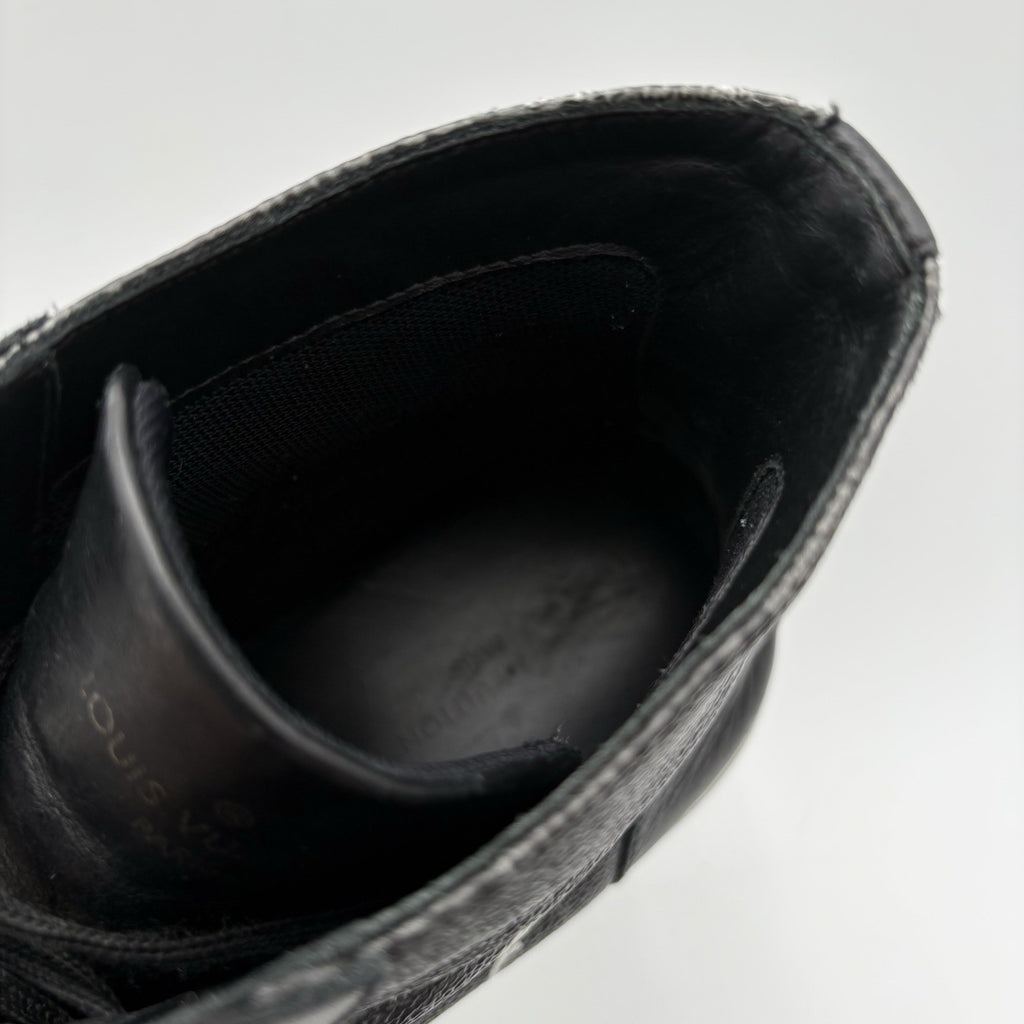 Size 7 LV (8-8.5 US) Louis Vuitton Tattoo Line High Top Damier Graphite - Black