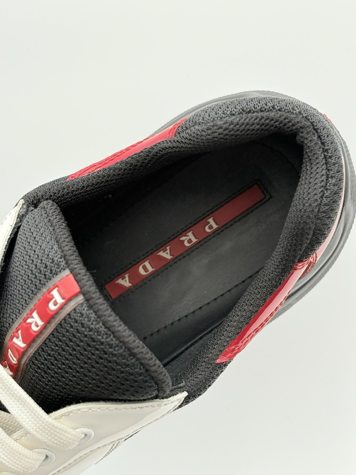 Size 10 UK (11 US) Prada Americas Cup ' Black White Red ' | SUPER CLEAN!
