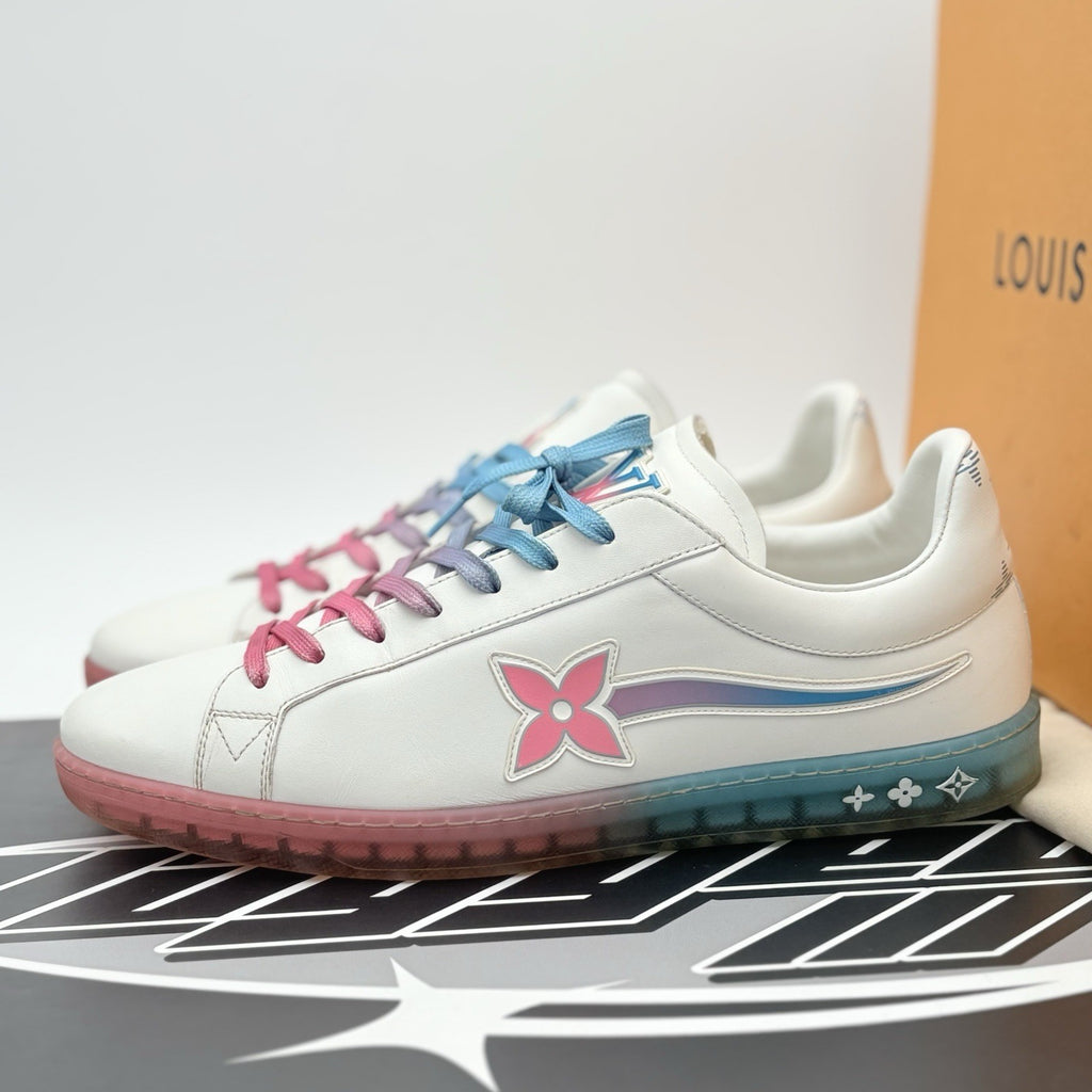Size 9 LV (10-10.5 US) Louis Vuitton Luxembourg ' White Blue Pink ' |SUPER CLEAN