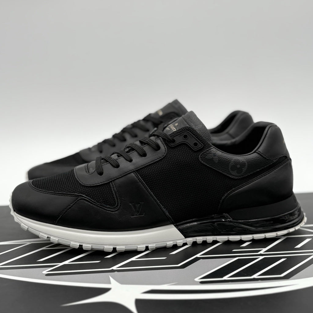 Size 9.5 LV (10.5-11 US) Louis Vuitton Run Away Sneaker ' Black White ' | GOOD!